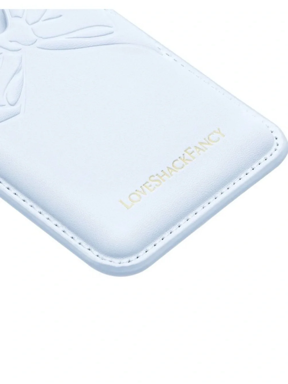 LoveShackFancy x Target Light Blue Floral iPhone Case with Bow Card Pocket